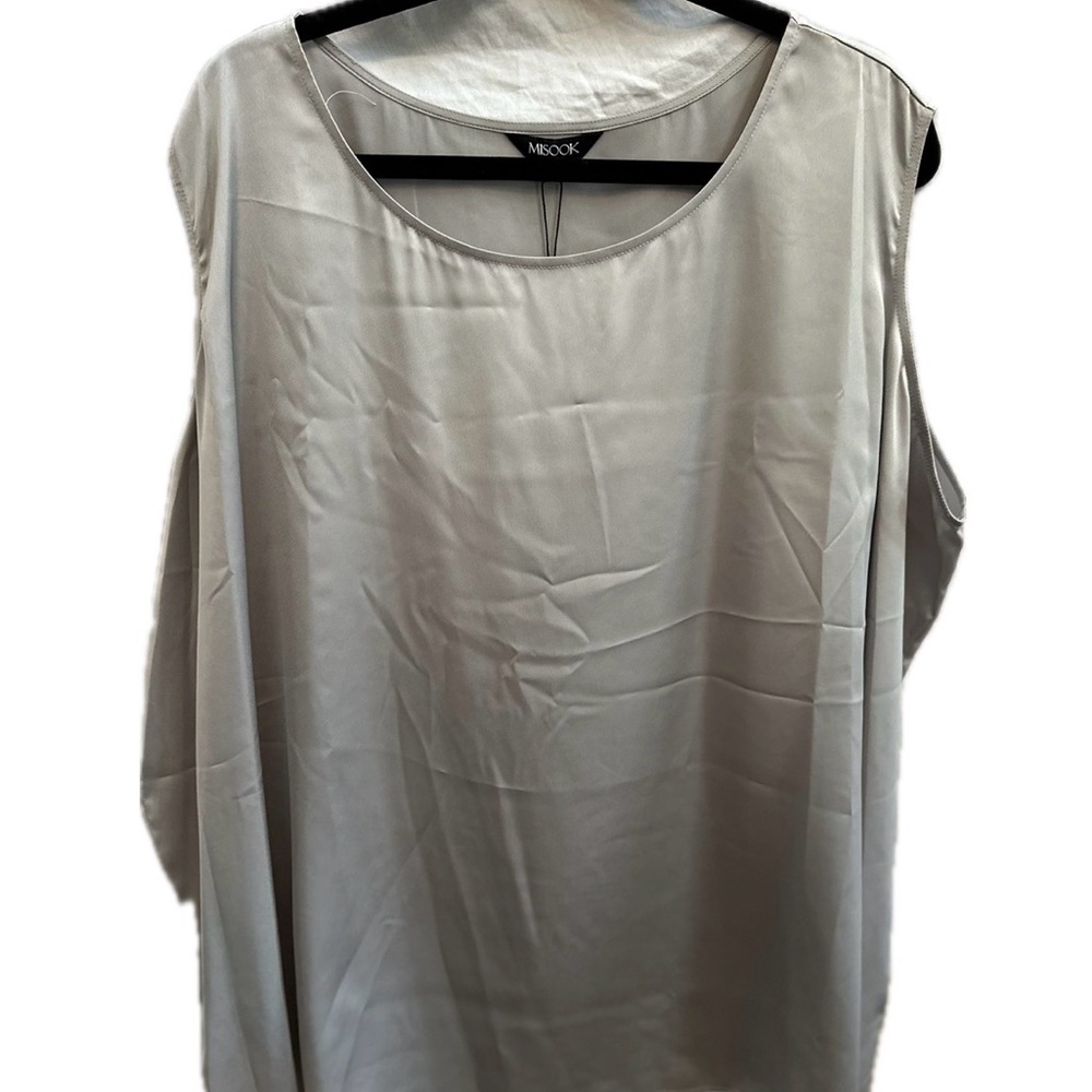Misook Women's Elegant Gray Blouse
